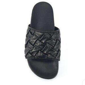 Australia luxe woven leather slide sandals